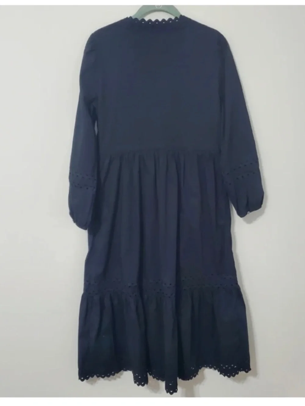 J Crew Black Eyelet Dress